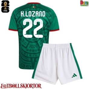 Mexiko Hirving Lozano #22 Hemmakläder Barn VM 2026 Kortärmad (+ Korta byxor)